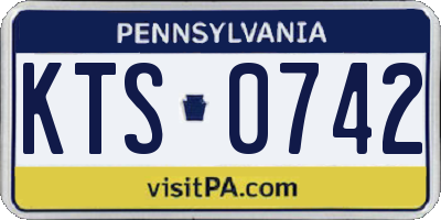 PA license plate KTS0742