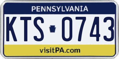 PA license plate KTS0743