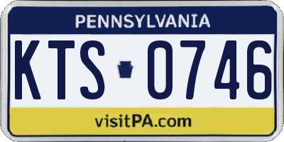 PA license plate KTS0746