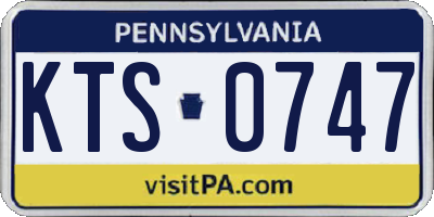 PA license plate KTS0747