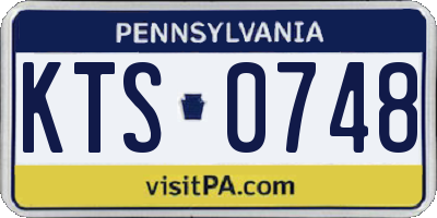 PA license plate KTS0748