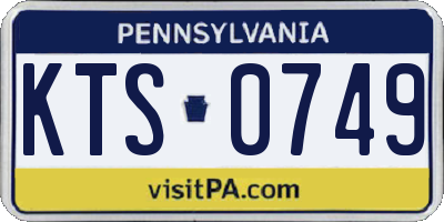 PA license plate KTS0749