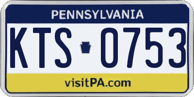 PA license plate KTS0753