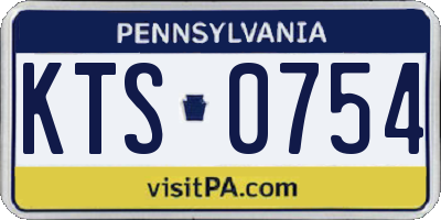 PA license plate KTS0754