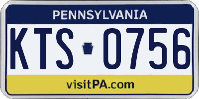 PA license plate KTS0756
