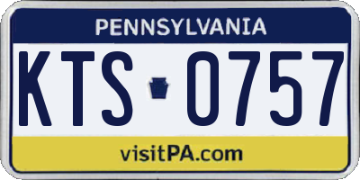 PA license plate KTS0757
