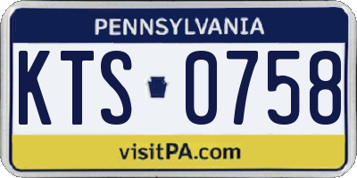 PA license plate KTS0758