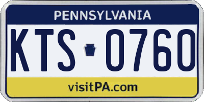 PA license plate KTS0760