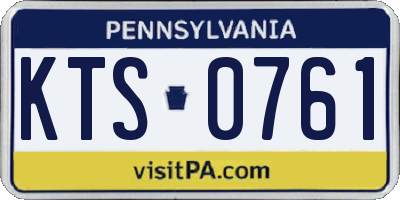 PA license plate KTS0761
