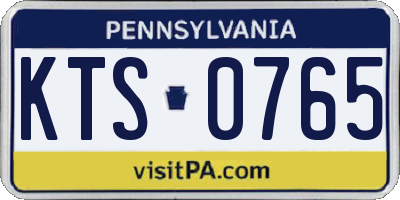 PA license plate KTS0765