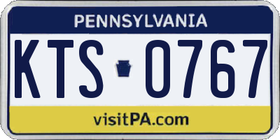 PA license plate KTS0767
