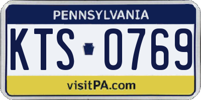 PA license plate KTS0769