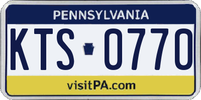 PA license plate KTS0770