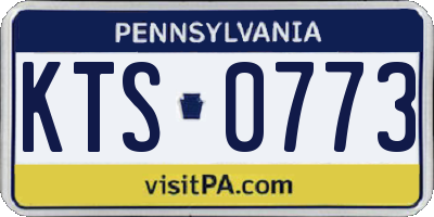 PA license plate KTS0773