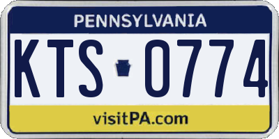 PA license plate KTS0774