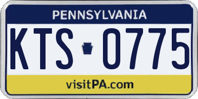 PA license plate KTS0775