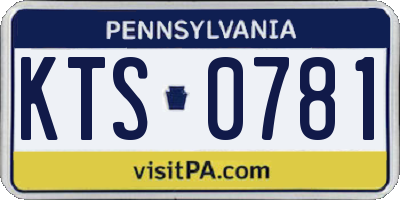 PA license plate KTS0781