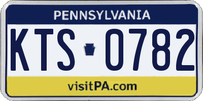 PA license plate KTS0782