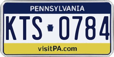 PA license plate KTS0784