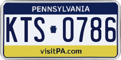 PA license plate KTS0786