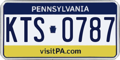 PA license plate KTS0787