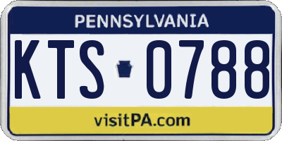 PA license plate KTS0788
