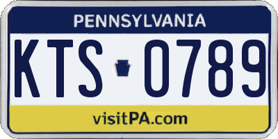 PA license plate KTS0789