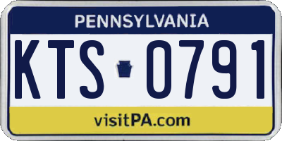PA license plate KTS0791