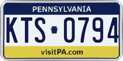 PA license plate KTS0794