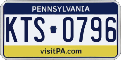 PA license plate KTS0796