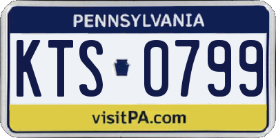 PA license plate KTS0799