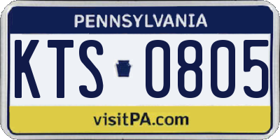 PA license plate KTS0805