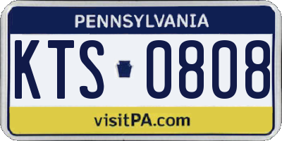 PA license plate KTS0808