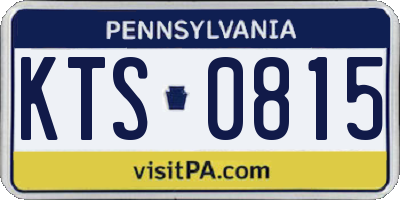 PA license plate KTS0815