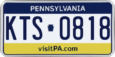 PA license plate KTS0818