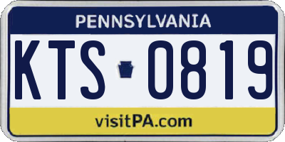 PA license plate KTS0819