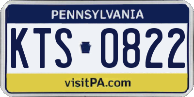 PA license plate KTS0822
