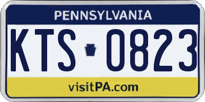 PA license plate KTS0823