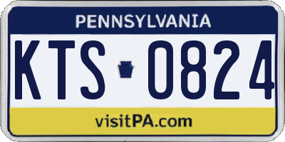 PA license plate KTS0824