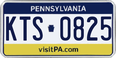 PA license plate KTS0825
