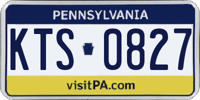 PA license plate KTS0827