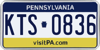 PA license plate KTS0836