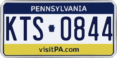 PA license plate KTS0844