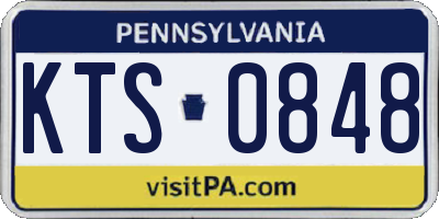 PA license plate KTS0848