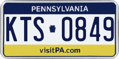 PA license plate KTS0849