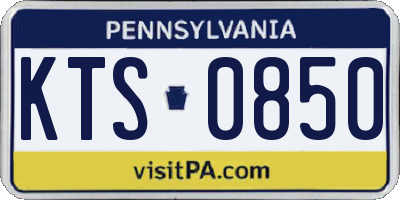 PA license plate KTS0850