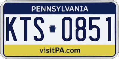 PA license plate KTS0851