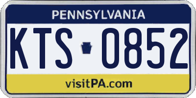 PA license plate KTS0852