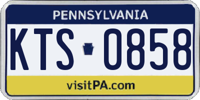 PA license plate KTS0858