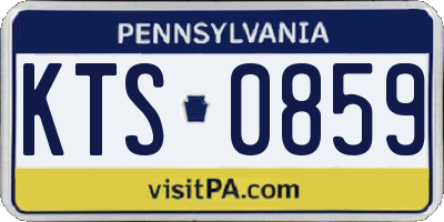 PA license plate KTS0859